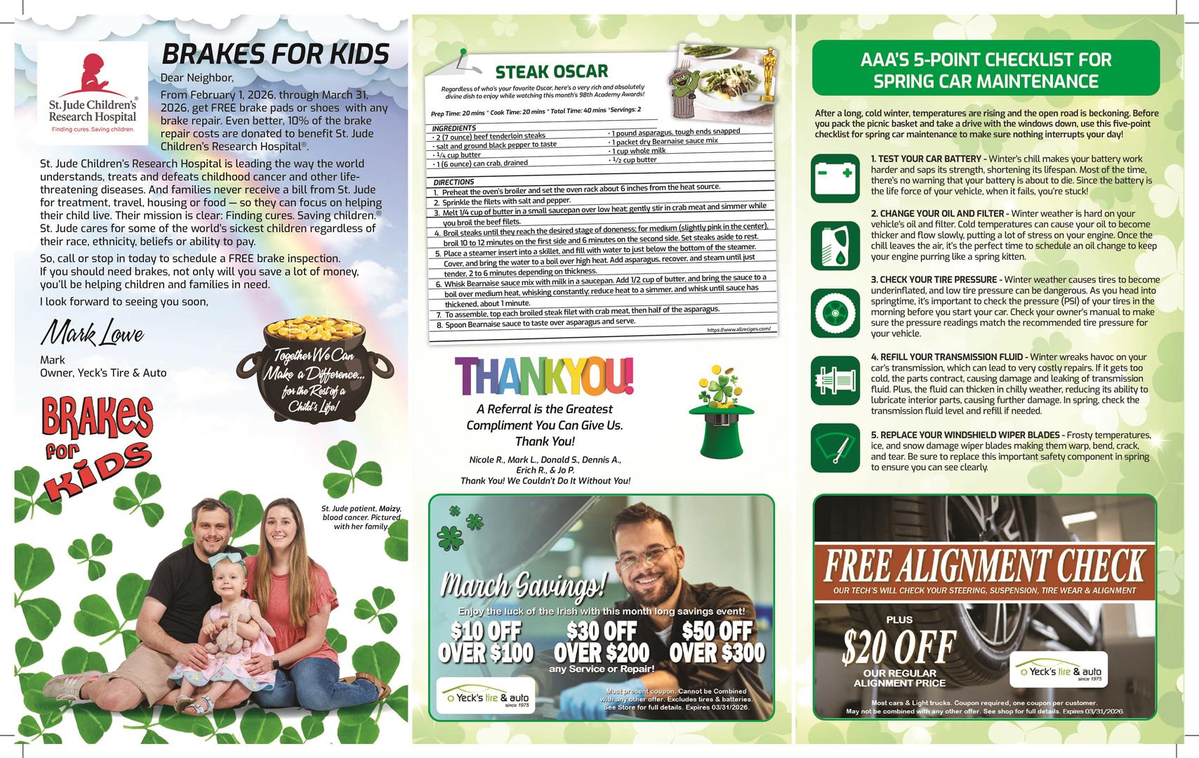 Monthly Newsletter Page 3 | Yeck's Tire & Auto